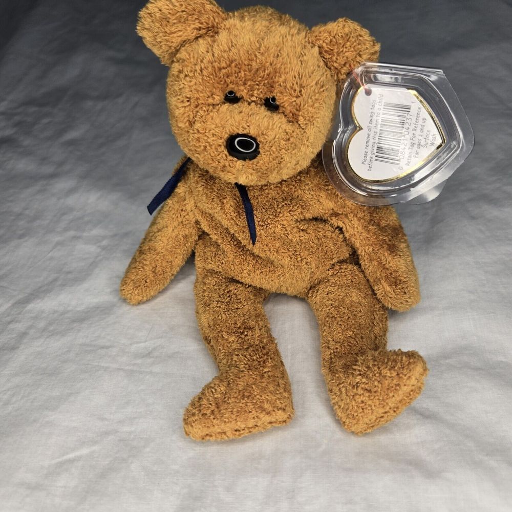 Ty Beanie Babies FUZZ the BEAR Stuffed Animal 1999